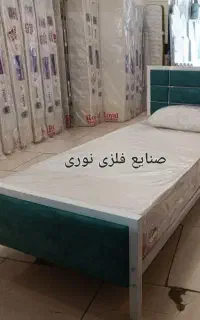 تخت یکنفره  مدل هاشور (تشک رومینا) صنایع فلزی نوری