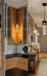 لوستر آویز شمش کریستالی مناسب راهرو و بوفه