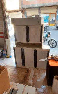 کابینت فلزی با درب پروفیل ام دی اف