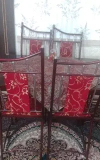 میز غذا خوری 6نفره تمام استیل