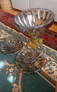 ظرف شامپاینی آجیل خوری ۶ تا کاسه ۶تا بشقاب