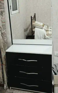 تخت یک نفره و میز آرایش mdf