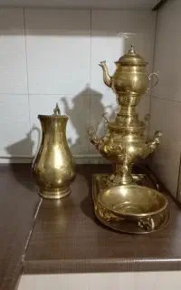 سرویس سماور زغالی برنجی