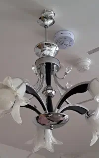 لوستر پنج شاخه استیل عالی