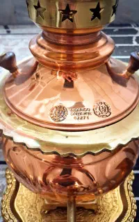 سماور مس برنج خالص ۴ لیتر ذغالی نوی نو قدیمی