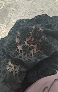 چادر مشکی حریر گل مخمل