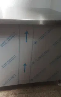 کابینت زمینی۹۰سانت تمام استیل نگیر با شاستی استیل
