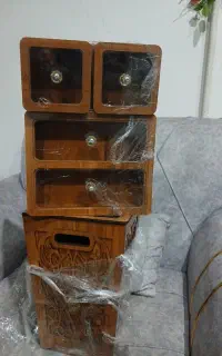 ست سطل زباله ودستمال کاغذی قندان وجای قاشقی