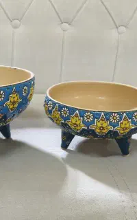 ظرف سفالی میناکاری