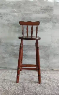 صندلی اپنی پایه بلند ،چوپ درجه یک فندقی رنگ