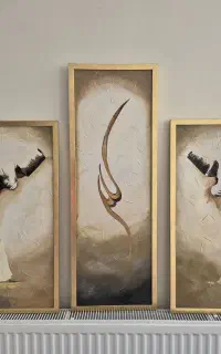 تابلو سما تکسچر با ابکاری طلا
