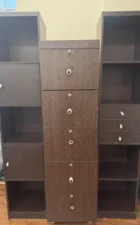 کمد کتاب به همراه کمدفایل کشودار ۵طبقه