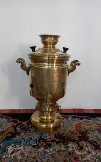 سماور کلکسیونی ،سینی وپارچ مسی