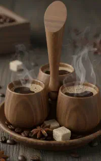 شات قهوه چوبی باسینی