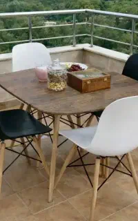 میز وصندلی پلیمری ارزان طرح تارا نهارخوری غذاخوری