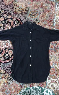 مانتو مشکی کتان