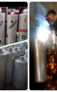 تعمیر وجوشکاری آبگرمکن زمینی در منزل وتعویض مخزن