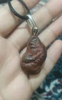 سنگ هبهاب قدیمی و کهربا معاوضه با انگشتره نقره