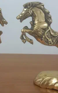 مجسمه برنزشیر،اسب،فیل،گل