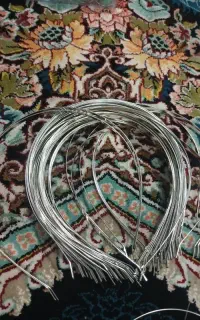 تل مفتولی فلزی نقره ای