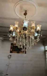 لوستر برنجی 12 شعله