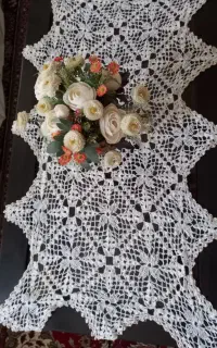 رومیزی قلاب بافی