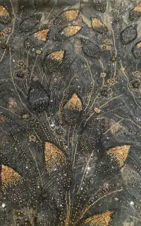 پارچه سنگ دوزی پرطاووس خارجی