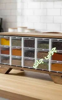 جا ادویه کشویی چوبی (تولیدی چوبی جات)