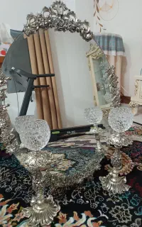 فروش آیینه و شمعدان روکش نقره