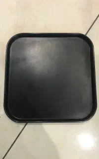 بشقاب ملامین مربع 25cm مشکی مات