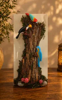 مجسمه چوبی دکوری  صندوقچه چوبی ترمه