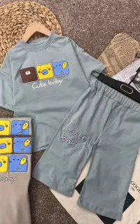 ست تیشرت و شلوارک راحتی اسپرت بچه گانه پوشاک مهراب