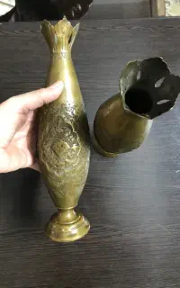 گلدان مسی خیلی قدیمی کار دست