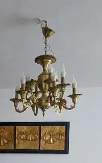لوستر برنجی ۶ شاخه ای