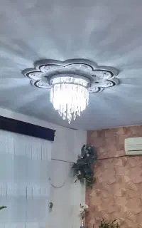 لوستر سقفی کریستالی به همراه دیوارکوب