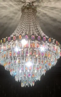 لوستر قدیمی کریستال چک