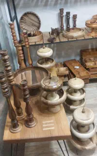 محصولات چوبی دکوری و ظروف پذیرایی با اقساط