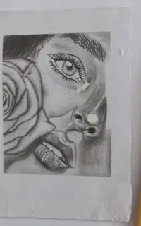 طراحی چهره سیاه قلم