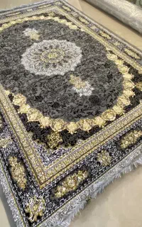 فرش ساشار طلاکوب پتینه سایز بندی اکبند ‌ونو