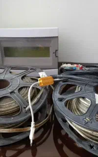 فروش ریسه LED نو و کارکرده + قرقره ریسه آبی ریسه