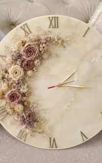 ساعت دیواری رزینی گل