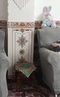مبل شش نفره و کاور طوسی