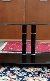 میز ال سی دی شیشه ی 2طبقه