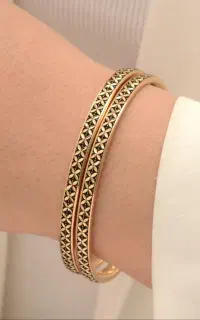 النگو سیاه قلم طلا
