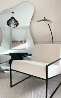 آینه قدی دفرمه بدون قاب