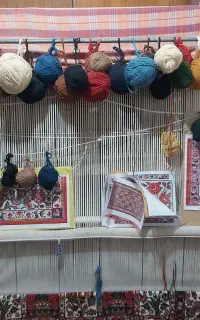 قالی‌با‌دستگاه‌و‌مصالح‌کامل.