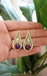 گوشواره دست‌ساز برنجین