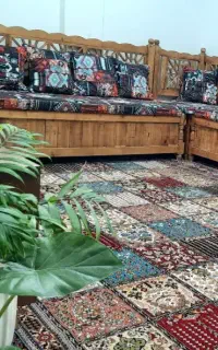 فروش فوری مبل تمام چوب باکس دار مدل گره چینی
