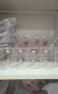 ۶ عدد لیوان پیرکس + قندان