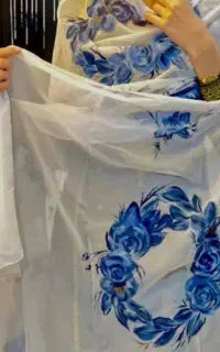 نقاشی روی پارچه و لباس  نقاشی روی چادر بندری